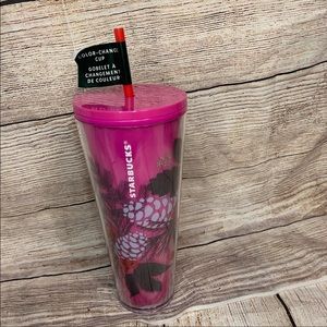 Starbucks Pink Poinsettia Holiday Cup 2021